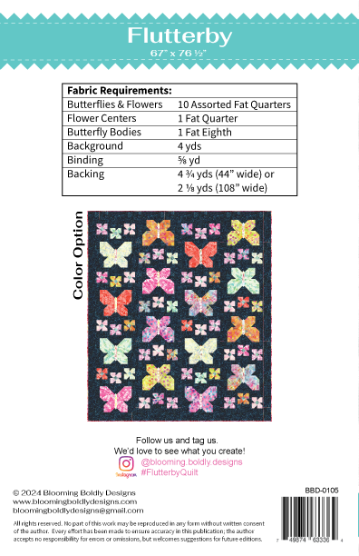 Flutterby Quilt Pattern