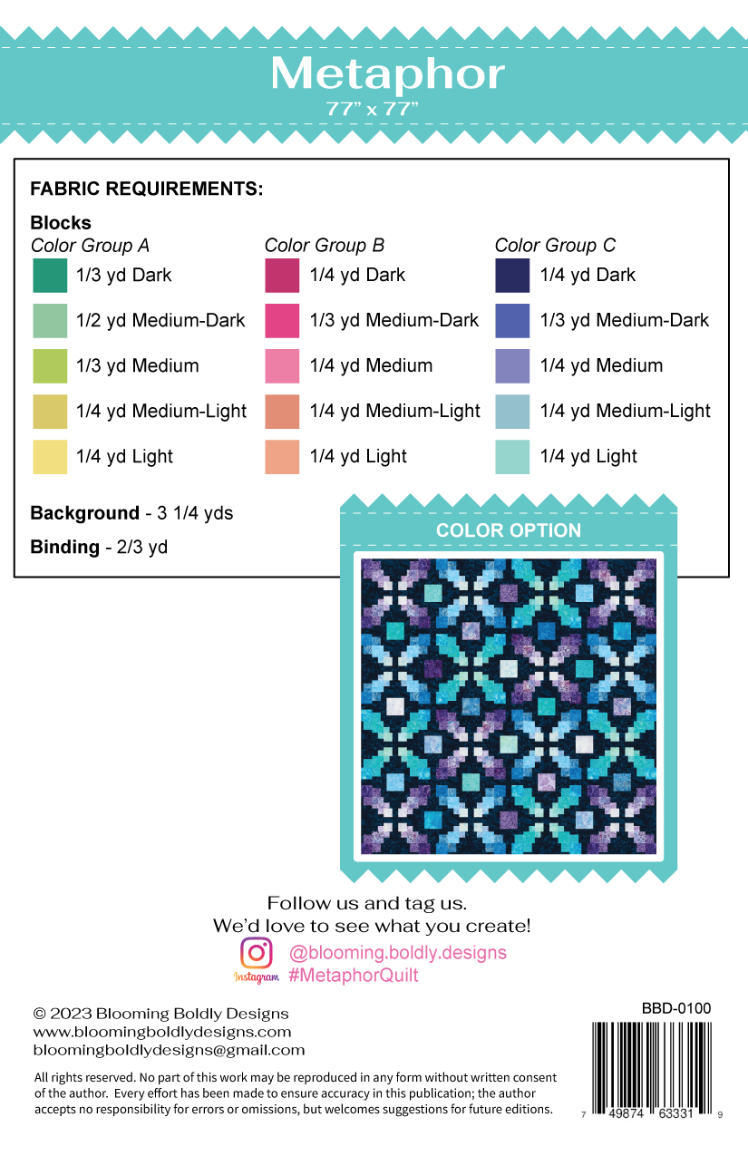 Metaphor Quilt Pattern