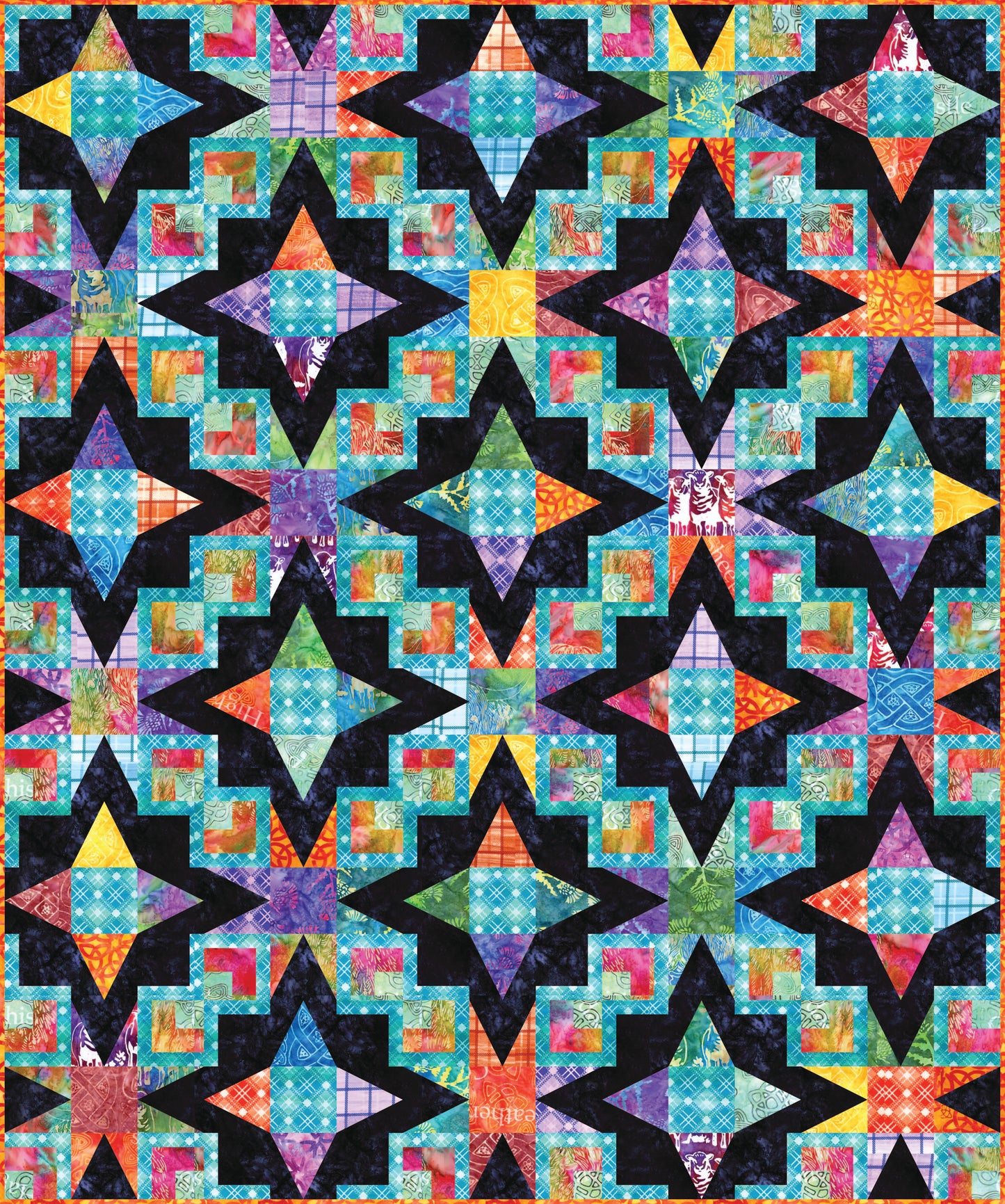 Prismatic Compass Quilt Pattern