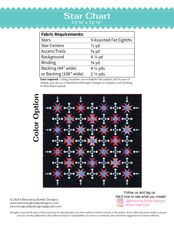 Digital Download - Star Chart Quilt Pattern